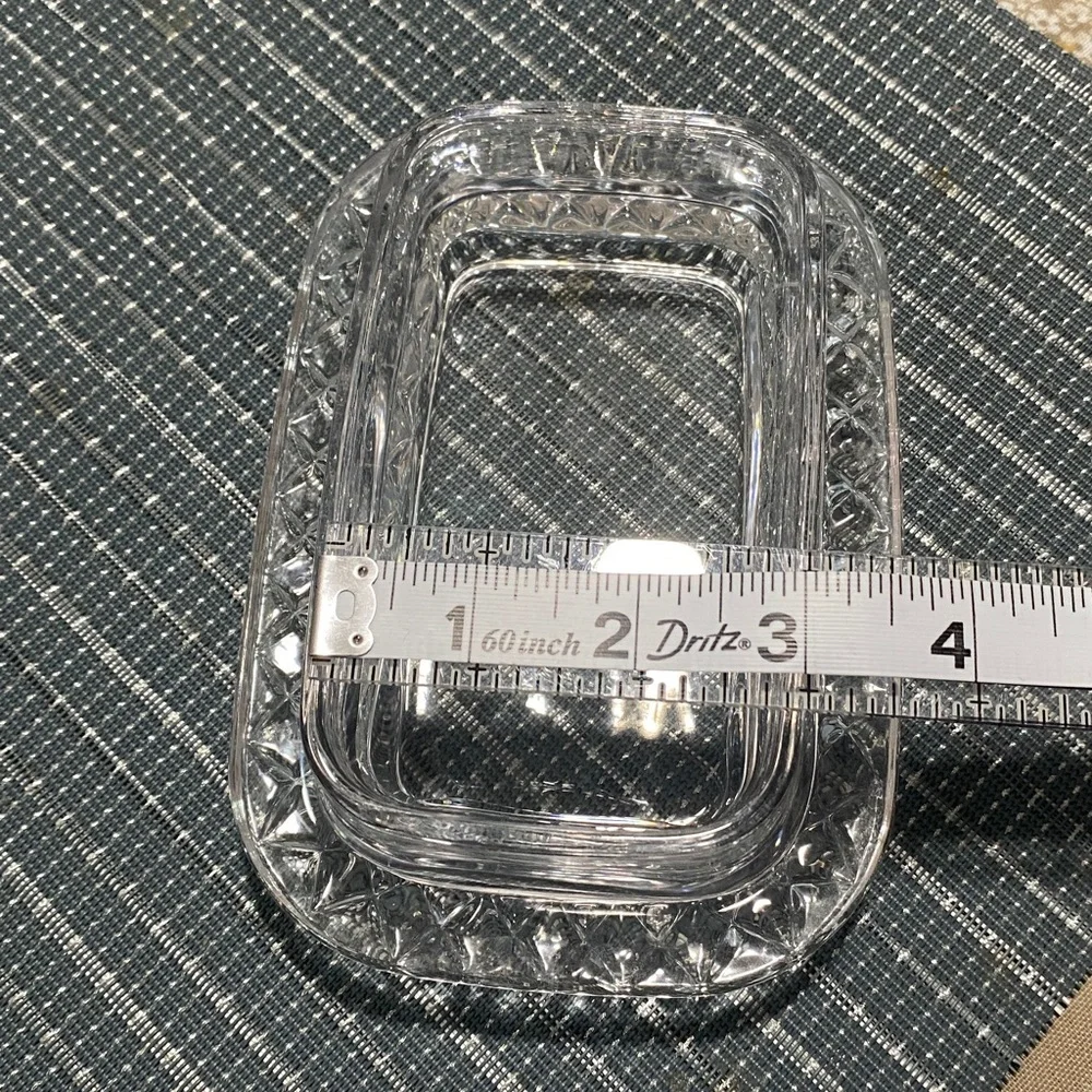 Crystal Clear Glass Butter Dish